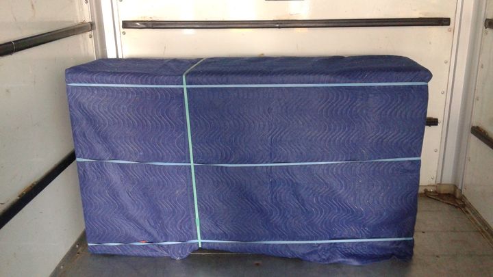 Dresser wrapped in moving blankets (Full Service Moving) by Affordable Moving Solutions of Ohio