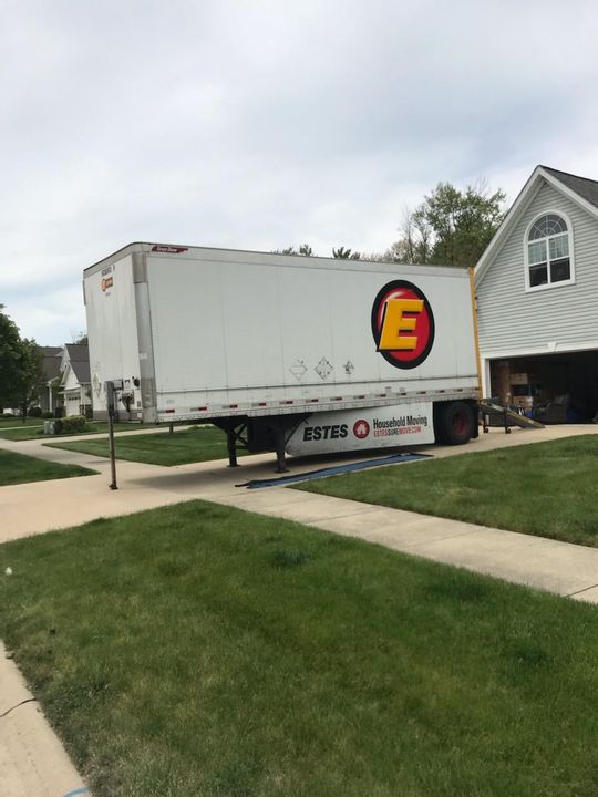 Freight trailer parked for loading (Loading Services) by Affordable Moving Solutions of Ohio